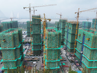 A property under construction is seen in Nanjing, China, on October 18, 2024. (