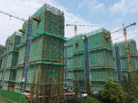 A property under construction is seen in Nanjing, China, on October 18, 2024. (