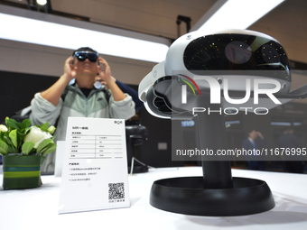 An all-in-one MR Machine is seen at the 2024 China International Consumer Electronics Expo in Qingdao, China, on October 18, 2024. (