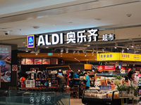 Customers shop at an ALDI supermarket in Shanghai, China, on October 18, 2024. (