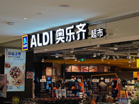 Customers shop at an ALDI supermarket in Shanghai, China, on October 18, 2024. (