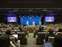 President of the European Commission Ursula von der Leyen at a joint press conference with President of the European Council Charles Michel...