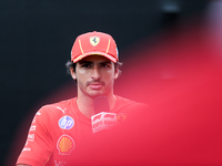 Carlos Sainz Jr. of Spain drives the (55) Scuderia Ferrari SF-24 Ferrari during the Formula 1 Pirelli United States Grand Prix 2024 in Austi...