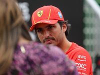 Carlos Sainz Jr. of Spain drives the (55) Scuderia Ferrari SF-24 Ferrari during the Formula 1 Pirelli United States Grand Prix 2024 in Austi...