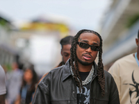 Quavo, an American rapper and singer, attends the Formula 1 Pirelli United States Grand Prix 2024 in Austin, USA, on October 17, 2024. (