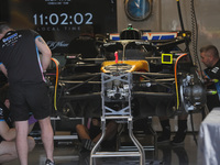 Mechanics work during the Formula 1 Pirelli United States Grand Prix 2024 in Austin, USA, on October 17, 2024. (