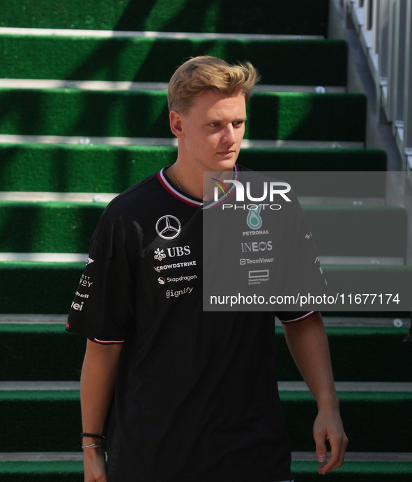 Mick Schumacher participates in the Formula 1 Pirelli United States Grand Prix 2024 in Austin, USA, on October 17, 2024. 