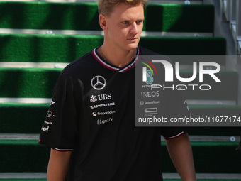 Mick Schumacher participates in the Formula 1 Pirelli United States Grand Prix 2024 in Austin, USA, on October 17, 2024. (