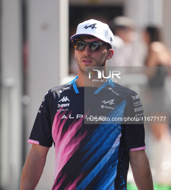 Pierre Gasly of France drives the (10) BWT Alpine F1 Team A524 Renault during the Formula 1 Pirelli United States Grand Prix 2024 in Austin,...