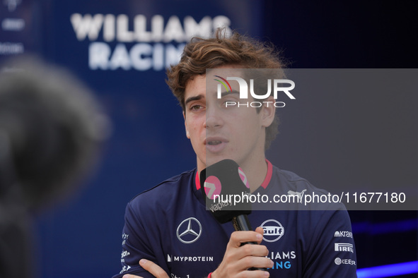 Franco Colapinto of Argentina drives the (43) Williams Racing FW46 Mercedes during the Formula 1 Pirelli United States Grand Prix 2024 in Au...