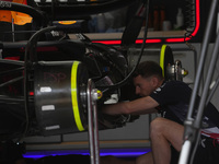 Mechanics work during the Formula 1 Pirelli United States Grand Prix 2024 in Austin, USA, on October 17, 2024. (