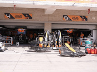 The McLaren F1 Team pits during the Formula 1 Pirelli United States Grand Prix 2024 in Austin, USA, on October 17, 2024. (