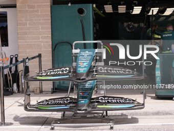 The front wing of the Aston Martin Aramco Cognizant F1 Team AMR24 Mercedes (