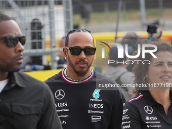 Lewis Hamilton of the UK drives the (44) Mercedes-AMG Petronas F1 Team F1 W15 E Performance Mercedes during the Formula 1 Pirelli United Sta...