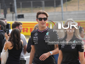 George Russell of the UK drives the (63) Mercedes-AMG Petronas F1 Team F1 W15 E Performance Mercedes during the Formula 1 Pirelli United Sta...