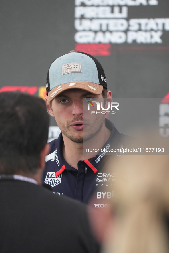 Max Verstappen of the Netherlands drives the Oracle Red Bull Racing RB20 Honda RBPT during the Formula 1 Pirelli United States Grand Prix 20...