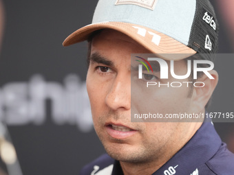 Sergio Perez of Mexico drives the (11) Oracle Red Bull Racing RB20 Honda RBPT during the Formula 1 Pirelli United States Grand Prix 2024 in...