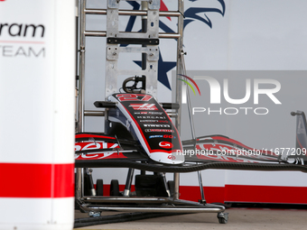 The front wing of the MoneyGram Haas F1 Team VF-24 Ferrari is present during the Formula 1 Pirelli United States Grand Prix 2024 in Austin,...