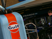 The garage of Williams Racing FW46 Mercedes is present during the Formula 1 Pirelli United States Grand Prix 2024 in Austin, USA, on October...