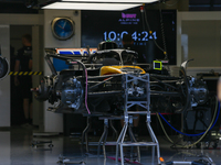 The garage of the BWT Alpine F1 Team A524 Renault is present during the Formula 1 Pirelli United States Grand Prix 2024 in Austin, USA, on O...