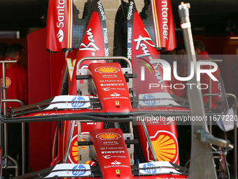 The front wing of the Scuderia Ferrari SF-24, car number 55, is present during the Formula 1 Pirelli United States Grand Prix 2024 in Austin...