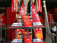 The front wing of the Scuderia Ferrari SF-24, car number 55, is present during the Formula 1 Pirelli United States Grand Prix 2024 in Austin...