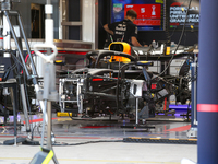 Mechanics work during the Formula 1 Pirelli United States Grand Prix 2024 in Austin, USA, on October 17, 2024. (