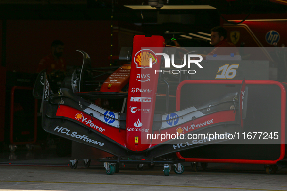 The Scuderia Ferrari SF-24 Ferrari front wing is present during the Formula 1 Pirelli United States Grand Prix 2024 in Austin, USA, on Octob...