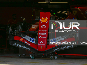 The Scuderia Ferrari SF-24 Ferrari front wing is present during the Formula 1 Pirelli United States Grand Prix 2024 in Austin, USA, on Octob...