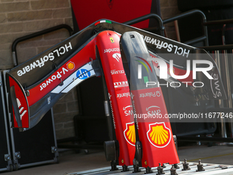 The Scuderia Ferrari SF-24 Ferrari front wing is present during the Formula 1 Pirelli United States Grand Prix 2024 in Austin, USA, on Octob...