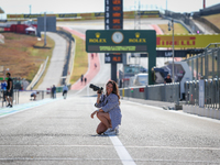 A photographer is on the pit lane during the Formula 1 Pirelli United States Grand Prix 2024 in Austin, USA, on October 17, 2024. (