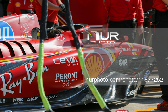 The Scuderia Ferrari SF-24 Ferrari participates in the Formula 1 Pirelli United States Grand Prix 2024 in Austin, USA, on October 17, 2024. 