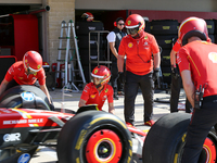 Mechanics work during the Formula 1 Pirelli United States Grand Prix 2024 in Austin, USA, on October 17, 2024. (