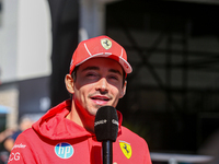 Charles Leclerc of Monaco drives the (16) Scuderia Ferrari SF-24 Ferrari during the Formula 1 Pirelli United States Grand Prix 2024 in Austi...