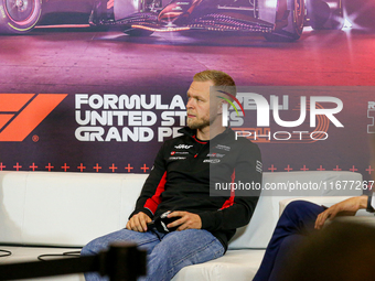 Kevin Magnussen of Denmark drives the (20) MoneyGram Haas F1 Team VF-24 Ferrari during the Formula 1 Pirelli United States Grand Prix 2024 i...