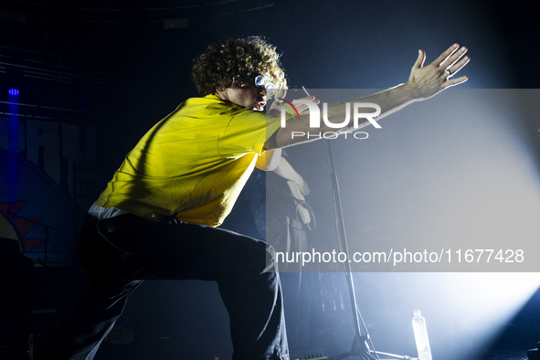 Dawson Daugherty of Almost Monday performs live at Fabrique in Milano, Italy, on October 18, 2024 