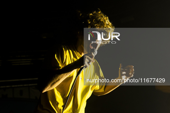 Dawson Daugherty of Almost Monday performs live at Fabrique in Milano, Italy, on October 18, 2024 