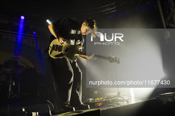 Luke Fabry of Almost Monday performs live at Fabrique in Milano, Italy, on October 18, 2024 