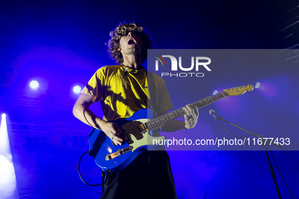 Dawson Daugherty of Almost Monday performs live at Fabrique in Milano, Italy, on October 18, 2024 