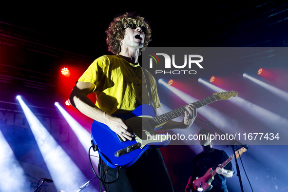 Dawson Daugherty of Almost Monday performs live at Fabrique in Milano, Italy, on October 18, 2024 