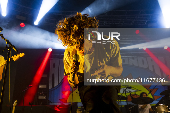 Dawson Daugherty of Almost Monday performs live at Fabrique in Milano, Italy, on October 18, 2024 