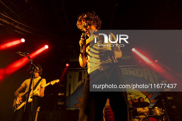 Dawson Daugherty of Almost Monday performs live at Fabrique in Milano, Italy, on October 18, 2024 