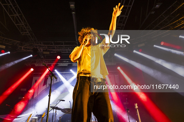 Dawson Daugherty of Almost Monday performs live at Fabrique in Milano, Italy, on October 18, 2024 