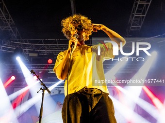 Dawson Daugherty of Almost Monday performs live at Fabrique in Milano, Italy, on October 18, 2024 (