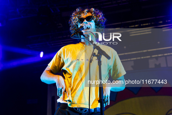 Dawson Daugherty of Almost Monday performs live at Fabrique in Milano, Italy, on October 18, 2024 