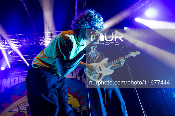 Dawson Daugherty of Almost Monday performs live at Fabrique in Milano, Italy, on October 18, 2024 