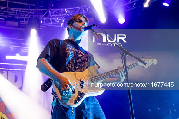 Luke Fabry of Almost Monday performs live at Fabrique in Milano, Italy, on October 18, 2024 