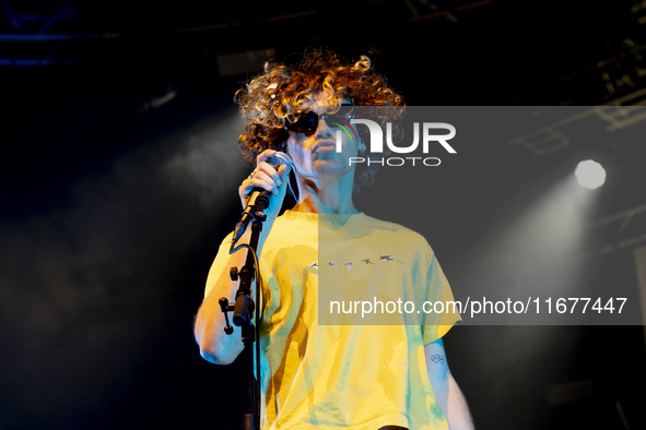 Dawson Daugherty of Almost Monday performs live at Fabrique in Milano, Italy, on October 18, 2024 