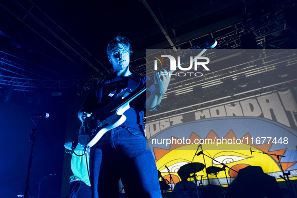 Luke Fabry of Almost Monday performs live at Fabrique in Milano, Italy, on October 18, 2024 