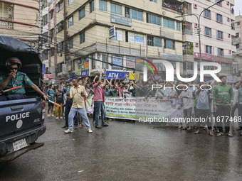 Bangladeshi cricketer Shakib Al Hasan's fans want Shakib's safety from mob culture in Dhaka, Bangladesh, on October 18, 2024, as the fans st...